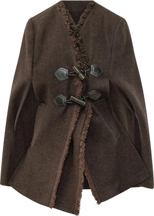 Ganni Mantella Lana Peacoat - - Jackets - Donna - Marrone - 2XS