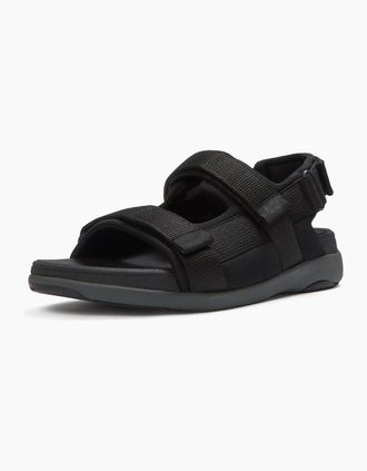 FitFlop Mens Fitflop F-Mode Go Polyester Mens Black Sandals - Size: 10