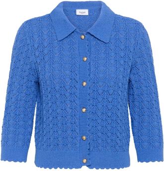 Saint Tropez Truien & Vesten, Dames, Blauw, M, Mila R-Neck Cardigan