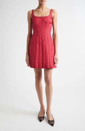 Emilia Wickstead Sascha Moir&eacute; Minidress in Red at Nordstrom, Size 14 Us