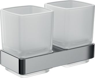 Emco Emco - Portavasos Doble Loft, Cristal Esmerilado, Modelo De Pared