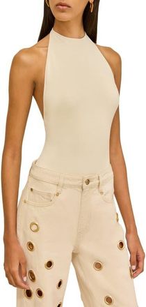 Cult Gaia Minnie Halter Bodysuit in Off White at Nordstrom, Size X-Small