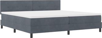 vidaXL Cama Con Somier Y Colch&oacute;n Gris Oscuro 200 X 200 Cm Tela Vidaxl