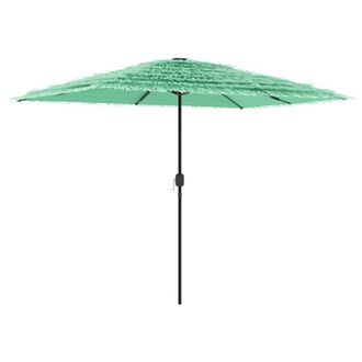 Berkfield Home Garden Parasol with Steel Pole Green 300x200x250 cm | Size: 300 x 200 x 250 cm