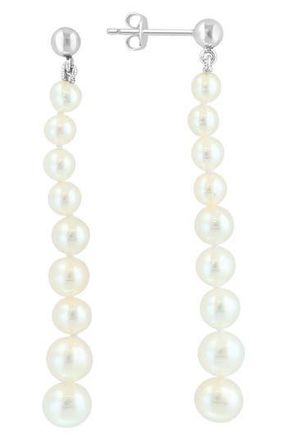 Effy Freshwater Pearl Drop Earrings in White at Nordstrom Rack