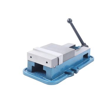 OEM Mordaza Para Fresadora, Capacidad De Sujeci&oacute;n De 160 Mm, Sistema De Bloqueo Seguro, Color Azul