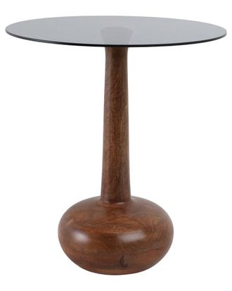 Sagebrook Home 21X18in Smoke Glass Top Teardrop Accent Table