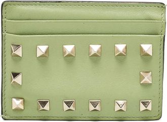Valentino Garavani Portacarte Rockstud - Verde