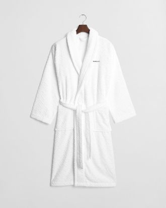 GANT Home decor Jacquard Herringbone Robe (XXL) WHITE