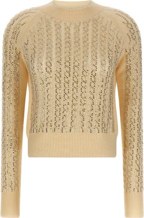 Ermanno Scervino Womens Baguette Studded Sweater