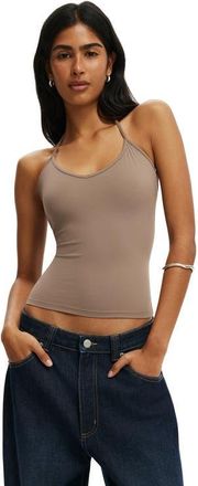 Cotton On Womens Hold Me Tie Halter in Washed Mocha at Nordstrom, Size X-Small