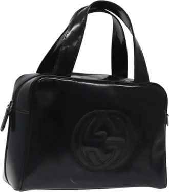 Gucci Tweedehands leren handtassen - Dames - Vintage Handtas - Zwart - ONE Size - Leer - Vintage