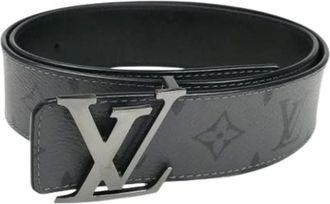 Louis Vuitton Pre-owned Belts, male, Gray, Size: ONE SIZE Pre-owned Canvas Belt