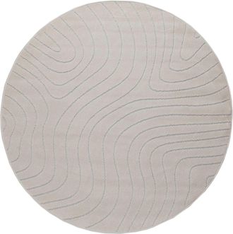 vidaXL Alfombra Para Interiores Y Exteriores Palmeras Crema &Oslash; 120 Cm Vidaxl