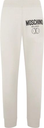 Moschino Crepe Broeken - Heren - Sweatpants - Wit - XS - Katoen - Broeken