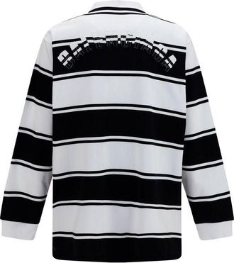 Balenciaga Mens White Cotton Polo Shirt