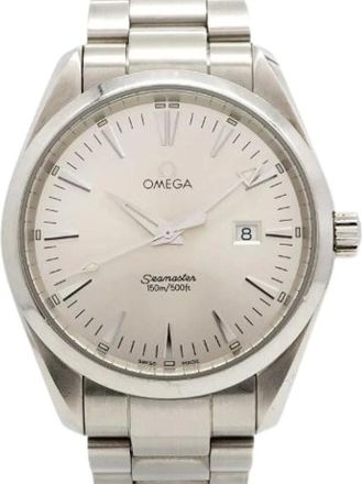 Omega Pre-owned Watches, male, Gray, Size: ONE SIZE Pre-owned Seamaster Aqua Terra Wristwatch