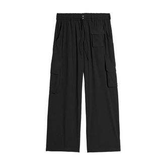 Yohji Yamamoto Straight Trousers, female, Black, Size: S UT Straight Pants