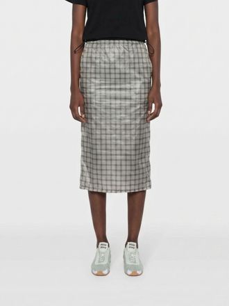 Roa Checked Technical Fabric Midi Pencil Skirt