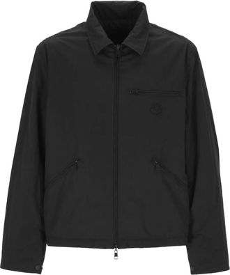 Moncler Shirtjack met logopatch - Zwart