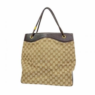 Gucci Brown Canvas Tote Bag (Pre-Owned)