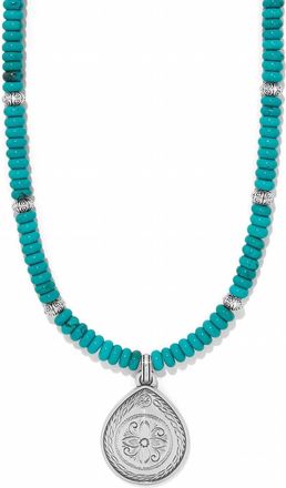 Brighton Womens Mosaic Horizon Necklace In Turquoise