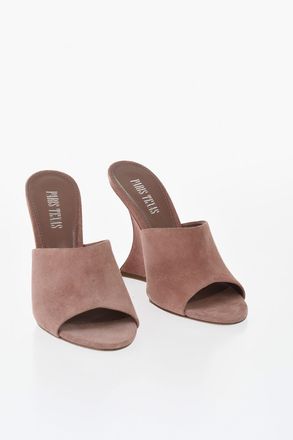 PARIS TEXAS Suede Mules NINA With 11.5cm Wedge Paris Texas