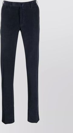 Incotex corduroy straight leg trousers pockets
