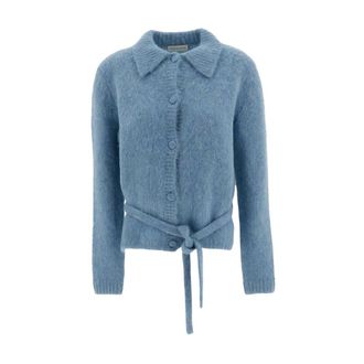 Dries Van Noten Toco Cardigan - Dames - Truien - Blauw - Maat: S Zijde