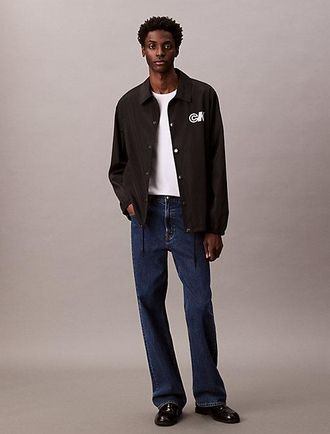 Calvin Klein Sport Monogram Logo Coach Jacket