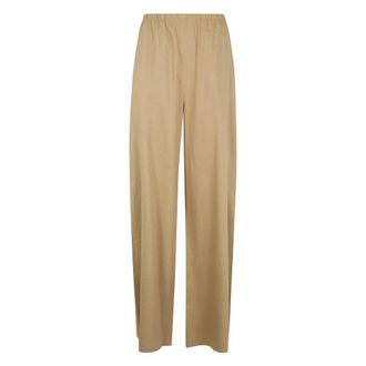 Max Mara Wide Broeken - Dames - Wijde Broeken - Beige - M - Broeken