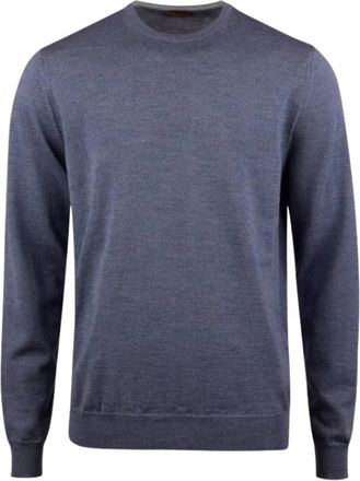 Stenstr&ouml;ms Klassieke Gebreide Pullover Sweater - Heren - Ronde hals truien - Blauw - 2XL - Truien & Vesten