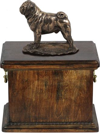 OEM Pug, Carlin - Urna Para Cenizas De Perro, Urna Con Estatuilla, Urna Elegante De Estilo Cl&aacute;sico De Art-dog