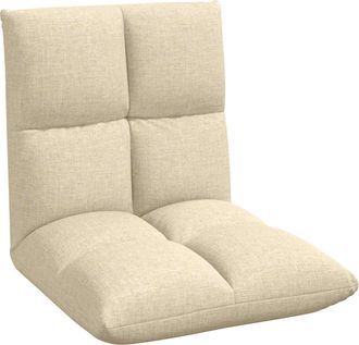 vidaXL Sill&oacute;n Ajustable Crema Tela Vidaxl