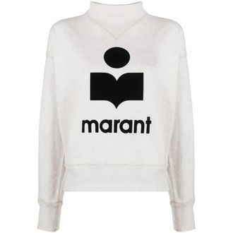 Isabel Marant Moby Flocked-logo Sweatshirt