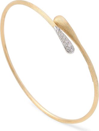 Marco Bicego Lucia 18K Gold & Diamond Bypass Bracelet in Yellow/White Gold at Nordstrom, Size Medium