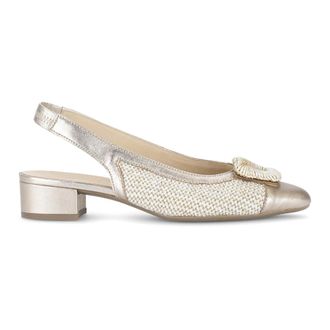 Gabor Schoenen, Dames, Beige, 39 EU, Leer, Slingbacks