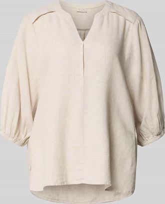 Freequent Bluse aus Leinen-Mix mit verl&auml;ngertem R&uuml;cken Modell Lava in Sand, Gr&ouml;&szlig;e XXL