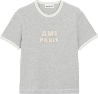 Ami (WMNS) AMI Short Sleeve T-Shirt Gray UTS371-724-A079
