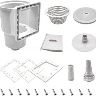 OEM Kit De Skimmer Crezuo Para Piscinas Elevadas, Compatible Con Skimmers De Pared Para Orificios De 32 Mm Y 38 Mm.-crezuo