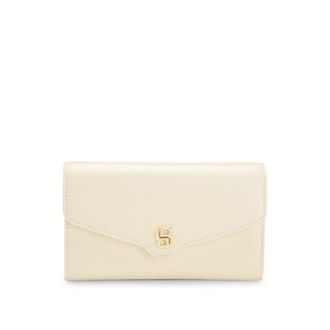 BOSS Leather clutch bag with Double B monogram hardware