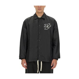 Palm Angels Hunter Shirt Jacket - male - Palm Angels - Light Jackets - Black - M - Jackets