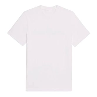 Helmut Lang T-Shirts, male, White, Size: S White Logo Short Sleeve Cotton T-shirt
