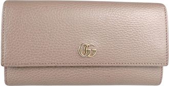 Gucci Beige Leather Long Wallet (Bi-Fold) (Pre-Owned)