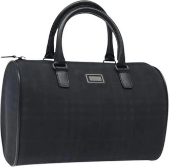 Burberry Pre-owned Handbags, female, Blue, Size: ONE SIZE Pre-owned Canvas Handbag