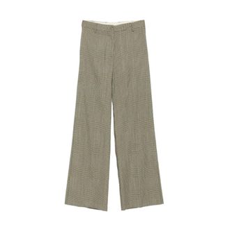 Momoni Pantaloni Aron - Dames - Broeken - Geel - Maat: L Katoen