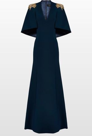 Jenny Packham Star Shower Rhinestone-Embellished Maxi Dress in Blackthorne Blue at Nordstrom, Size 16 Uk
