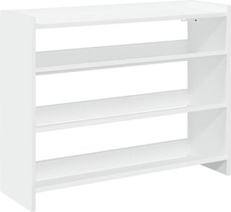 vidaXL Mueble Zapatero Madera Contrachapada Blanco 80x25x62 Cm Vidaxl