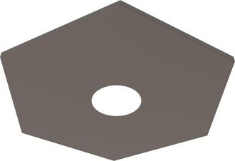 Lumicom Lumicom - river hex Plafoniera, 1x GX53, max 8W, metallo, grigio tortora, 25x25cm