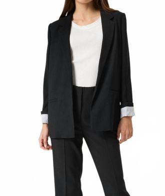 Soaked In Luxury Shirley Regular Fit Notch Lapel Blazer In Black